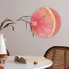 Grapefruit - Roze - Levendig Akoestische PET Vilt - Rond klein -sfeer3