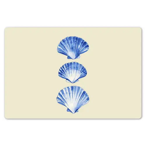 Schelpen - Blauw - Beige Placemat vinyl groot -zzsfeer1_Kitchenyeah-website
