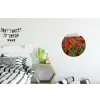 Bloemen - Klaprozen - Natuur - Rood Wandcirkel aluminium klein -kinderkamer