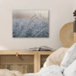 Rijp - Gras - Kristallen - Winter - Minimalistisch PET vilt klein -sfeer3