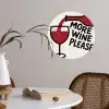 Wijnfles - Quote - Rood - Glas Wandcirkel behangsticker klein -sfeer3