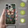 Vlinder - Roze - Bloemen - Bladeren Hoesje iPhone 16 Pro Max met koord klein -sfeer2_NL