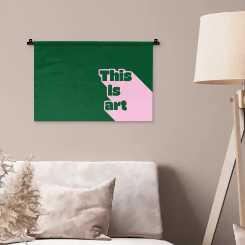 This is art - Schaduw - Roze Wandkleed katoen klein -sfeer4