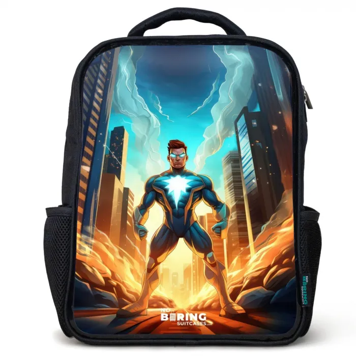 City superhero Rugzak - Zwart middel -3d