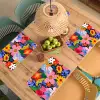 Kleurrijk - Bloemen - Abstract - Stippen Placemat vinyl groot -zzsfeer5_Kitchenyeah-website