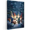 Winter - Gnooms - Eekhoorns - Meerkleurig Tuinposter op houten frame 2 cm dik klein -3d