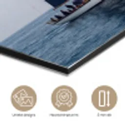 Zeilboot - Zee - Blauw aluminium wit klein -closeup_NL