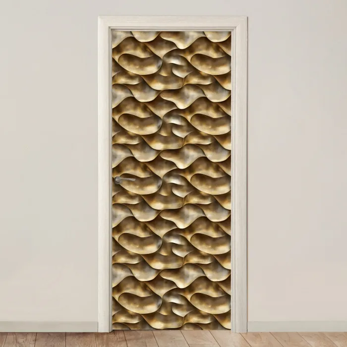 Abstract - Antiek - Goud deurposter klein 289 -3d_beige