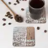 Where to next - Strand - Voetstappen onderzetter kurk middel -sfeer2