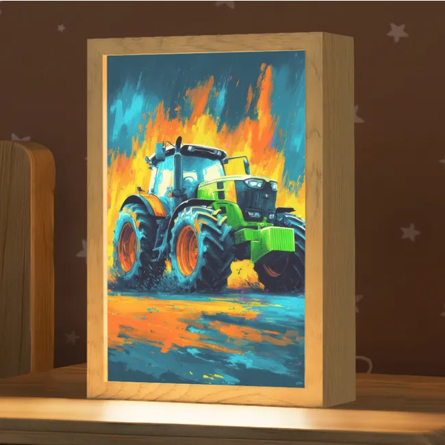 Kids’ Night Light - Abstract - Tractor - Green
