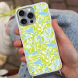 Modern - Bloemen - Groen Hoesje iPhone 16 Pro Max met koord klein 804 -sfeer3