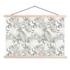 Bohemian - Bladeren - Bloemen - Tropisch textielposter latten blank klein -3d
