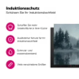Bos - Meer - Mist - Natuur - Grijs Inductie beschermer vinyl 3mm klein -zzzzzzz-lf-ups