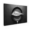 Pan - Vis - Zwart - Wit canvas 2cm klein -z3d