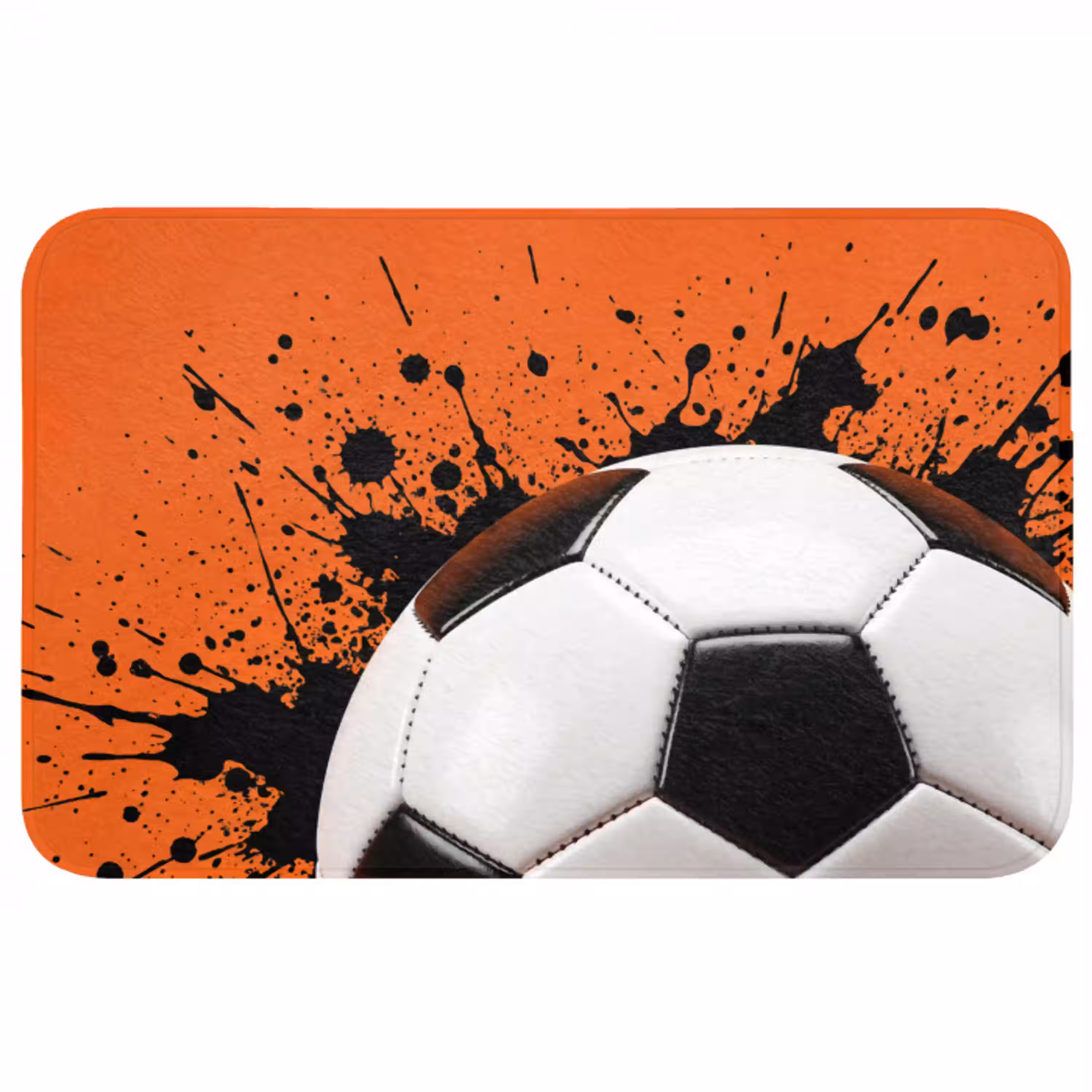 Voetbal - Verf - Sport - Oranje Badmat middel -3d