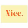 Nice - Oranje - Geel - Minimalistisch Placemat vinyl groot -zzsfeer1_Kitchenyeah-website