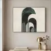Bogen - Donkergroen - Lijnen Textielframe zwart klein -sfeer2