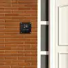Zwarte houten nerf - Klassiek Naambord Vierkant klein -sfeer3-XS