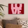 Love - Rood - Blokletters canvas 2cm klein -sfeer1