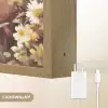 Konijntje - Bruin - Bloemen - Vlinders Light Box met batterij (Wandlamp kind) middel -USP_websiteoplaadbaarNL