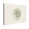 Schelp - Quote - Groen Tuinposter op houten frame 2 cm dik klein -3d