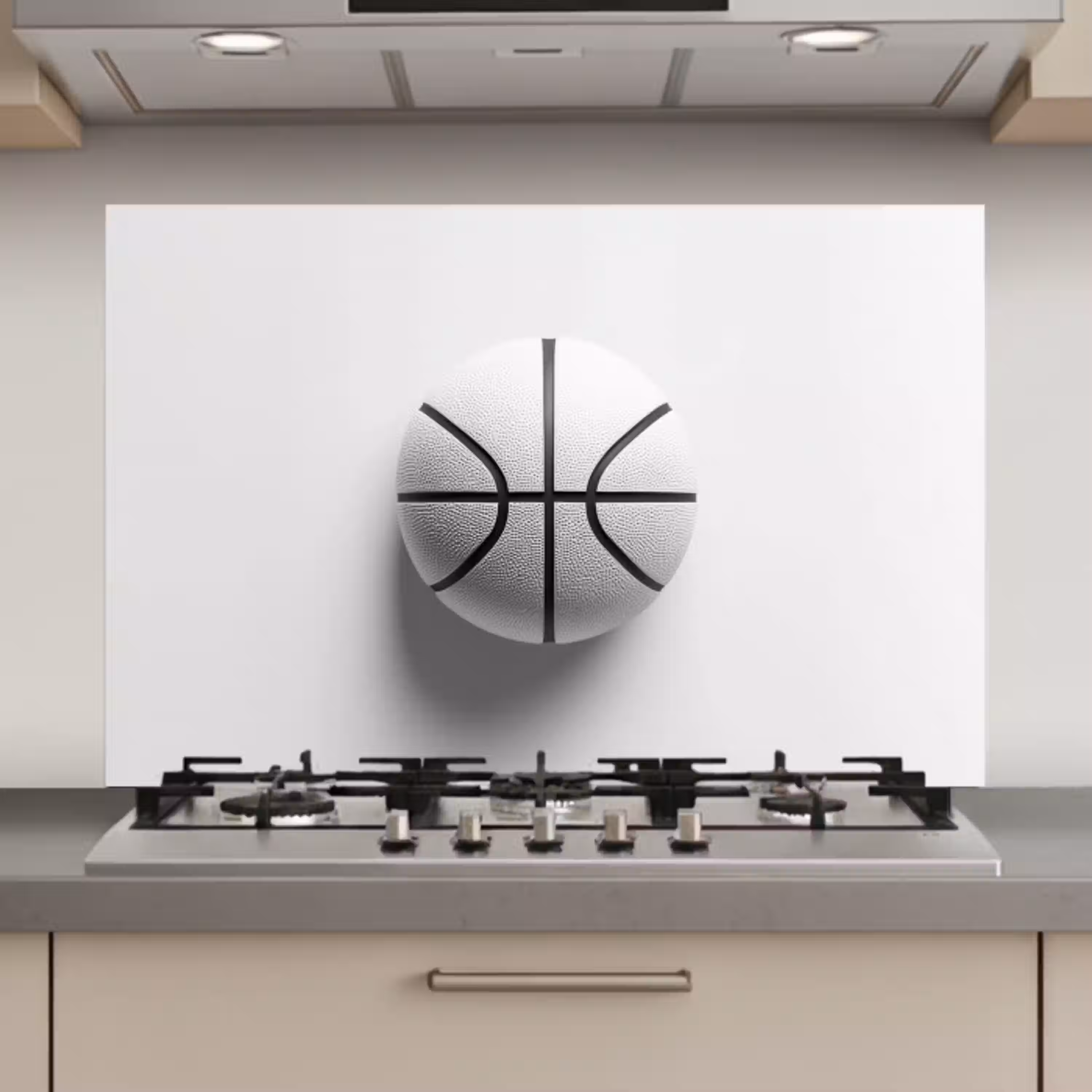 Basketbal - Wit - Schaduw - Lijnen keuken achterwand spatscherm klein -3d_website