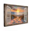 Doorkijk - Strand - Duinen - Zonsondergang canvas 2cm klein -z3d