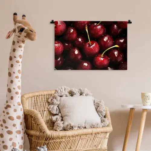 Rood - Fruit - Kersen Wandkleed katoen klein -wsfeer5_kind