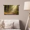 Zonlicht - Bospad - Bomen Wandkleed katoen klein -sfeer4