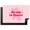 No rain no flowers - Bloem - Roze Inductie beschermer vinyl 3mm klein -3d