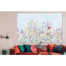 Weidebloemen - Illustratie - Kleurrijk forex 5mm xxl -woonkamer