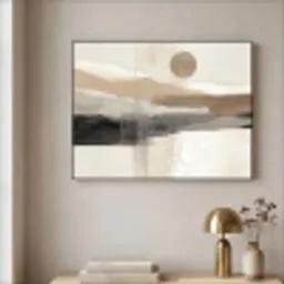 Minimalistisch - Landschap - Dimensie Textielframe zwart klein -sfeer2