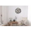 Kiezels - Stenen - Grijs Wandcirkel aluminium klein -woonkamer