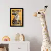 Geel - Uil - Vogel - Decoratie fotolijst zwart zonder passe partout klein -usfeer4_kinderkamer