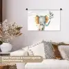 Olifant - Dier - Pastel kleuren Wandkleed katoen klein -tsfeer1_DE