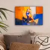 Vos - Oranje - Vormen - Abstract canvas 2cm klein -sfeer1