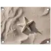 Strand - Zeester - Zand - Beige tuinposter los doek klein -3d