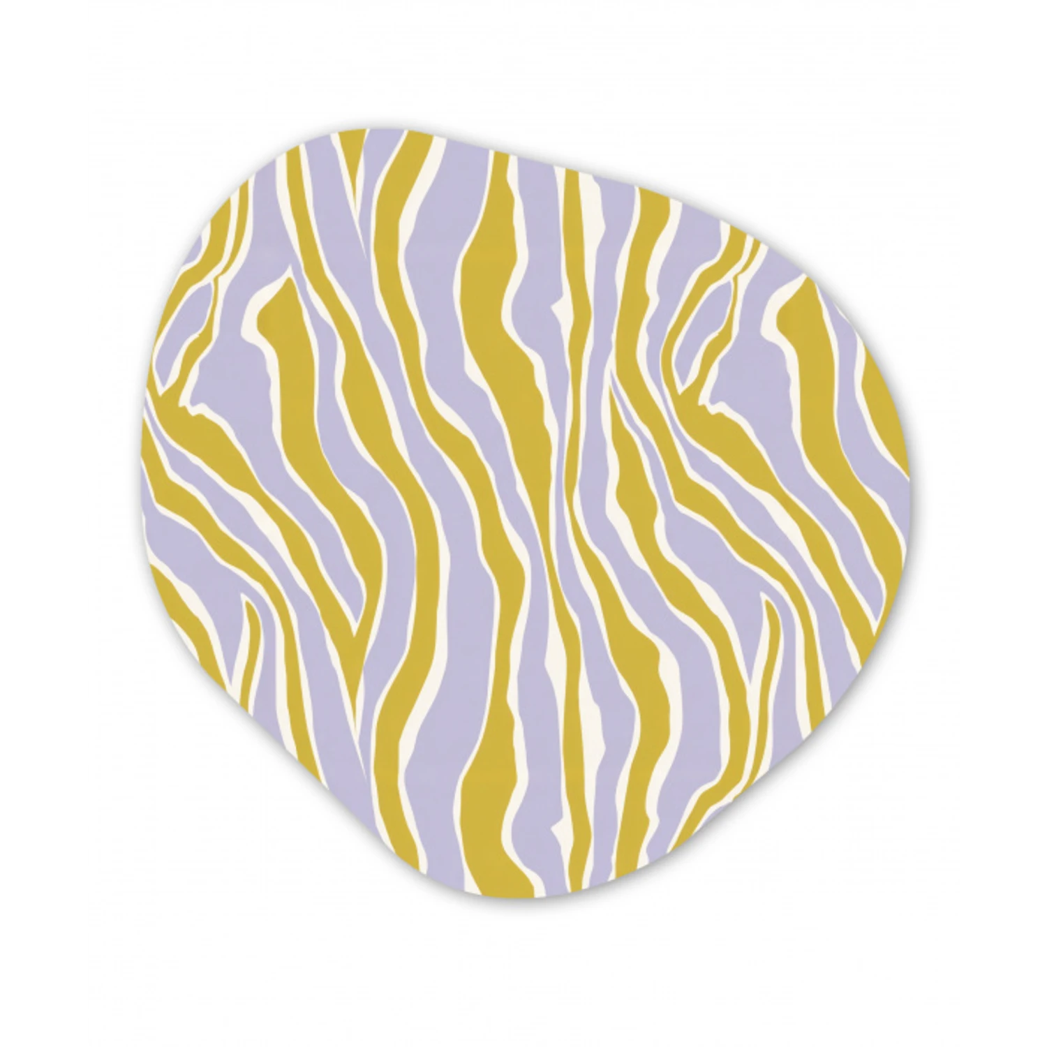 Zebra - Modern - Meerkleurig Wandcirkel Organisch Aluminium middel 851 -3d