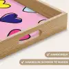 Hartjes - Valentijn - Patroon - Kleurrijk Dienblad Rechthoek middel -USP_HandgreepNL