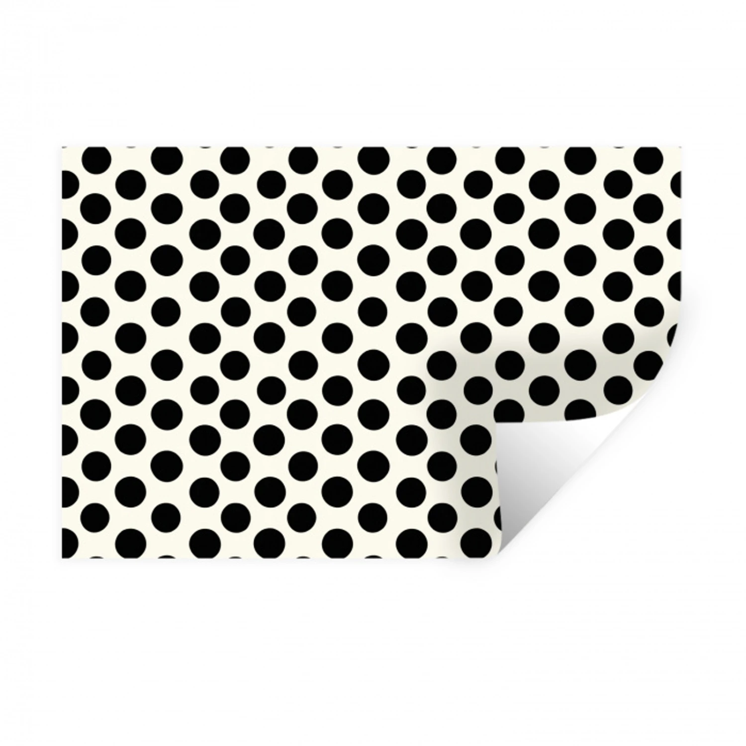 Klassiek - Stippen - Zwart Muursticker klein 286 -3d
