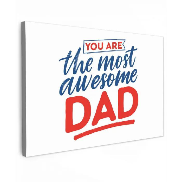Papa - Vaderdag - Spreuken canvas 2cm klein -z3d