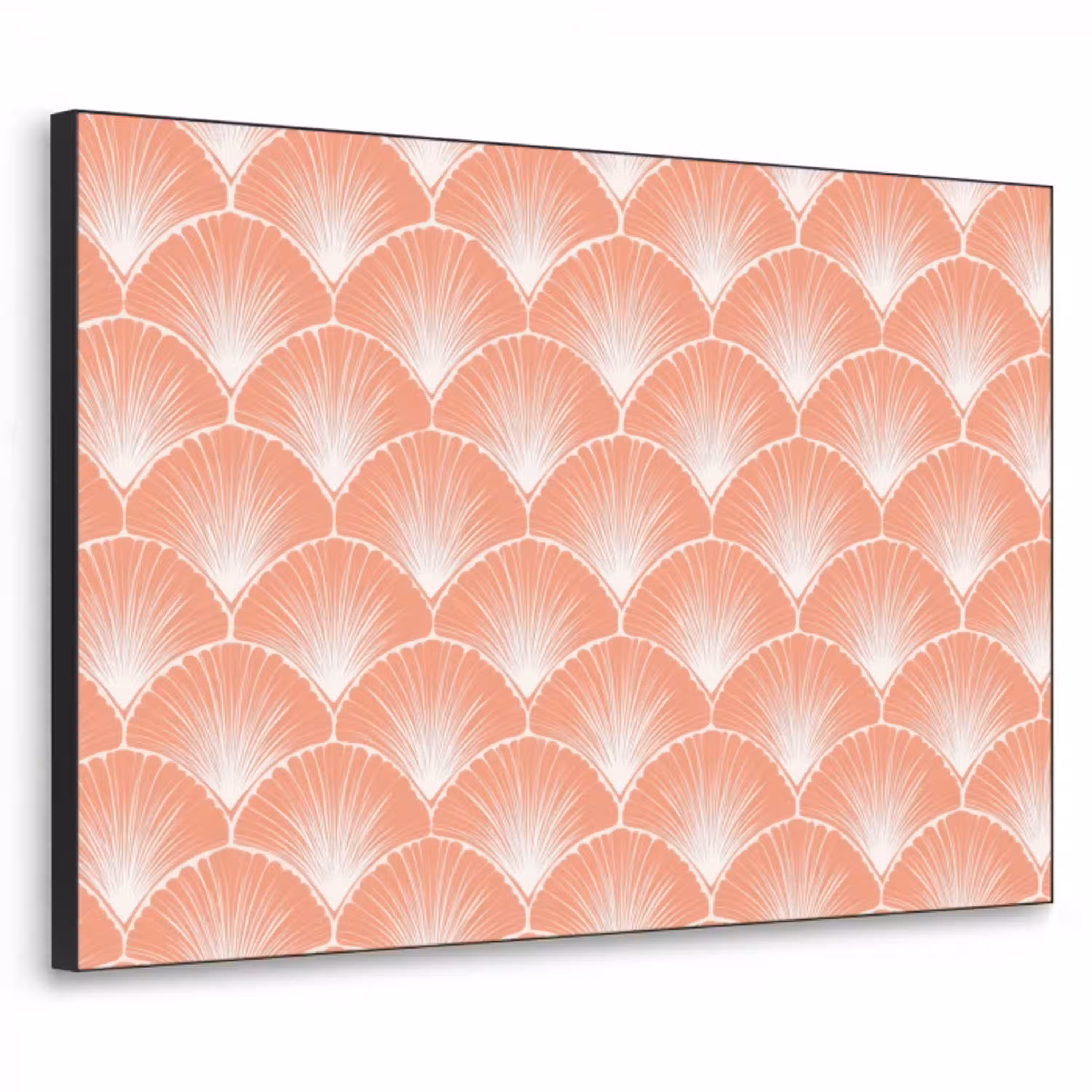Waaier - Motief - Zalmroze Textielframe - compleet frame klein 947 -3d