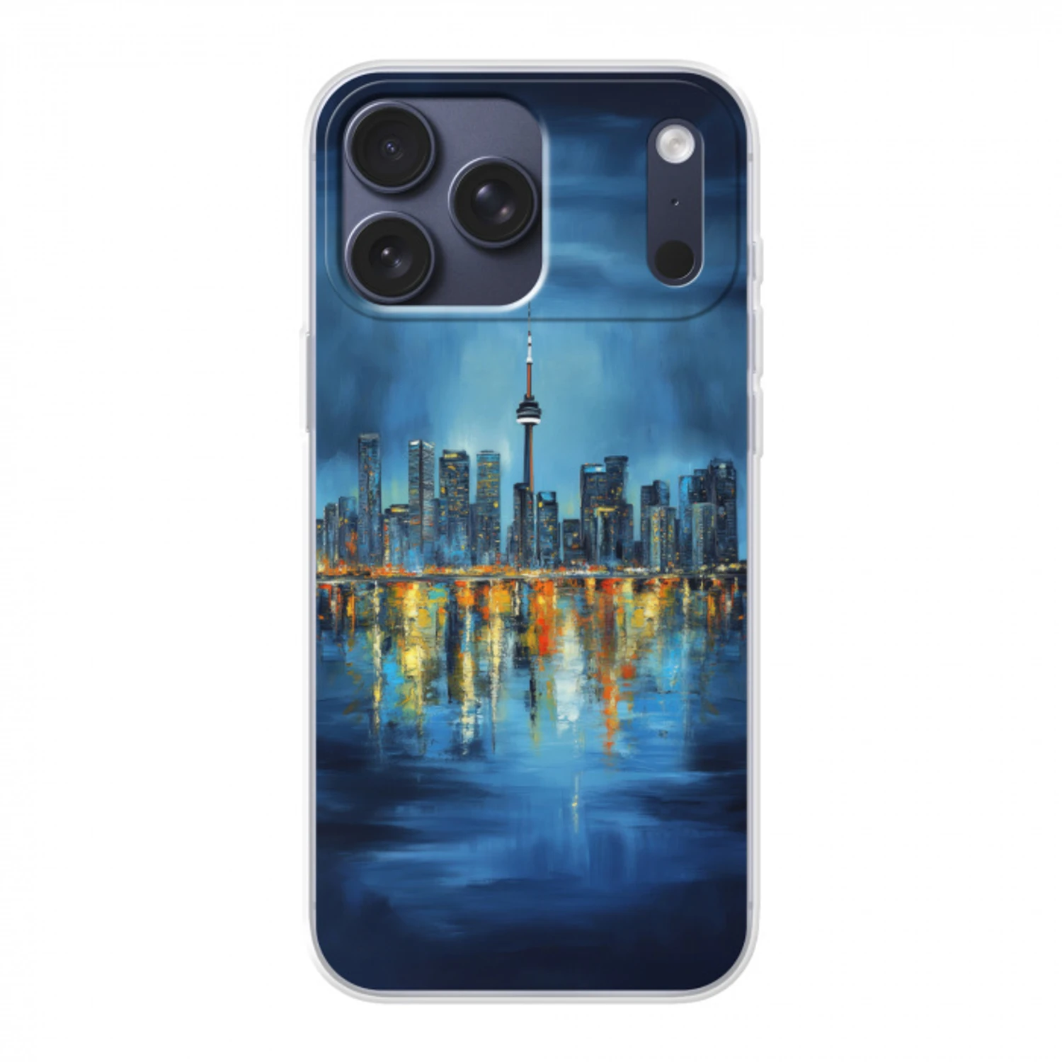 Skyline Toronto - Water - Stadslichten - Toren Telefoonhoesje iPhone 17 Pro Max klein -3d