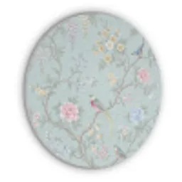 Vogel - Bloemen - Kleurrijk Akoestische PET Vilt - Rond klein -3d