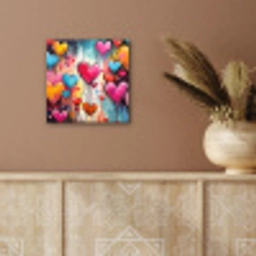 Hartjes - Kleuren - Kunst - Liefde aluminium wit klein -sfeer4