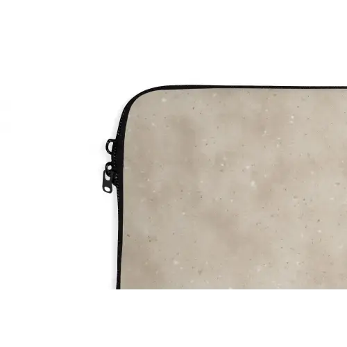 Structuur - Spikkels - Beige laptophoes neopreen klein 279 -detail