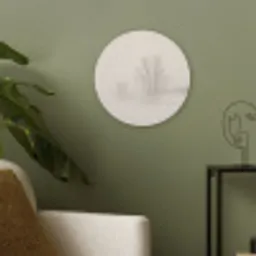 Boom - Mist - Sneeuw - Winter - Minimalistisch Akoestische PET Vilt - Rond klein -sfeer2