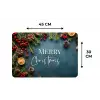 Merry Christmas - Blauw - Kerst - Winter Placemat vinyl groot -specs
