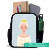 Prinses met een gouden kroon - Blauw Rugzak - Zwart middel -inhoud_NL
