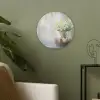 Vaas - Eieren - Bloemen Akoestische PET Vilt - Rond klein -sfeer2